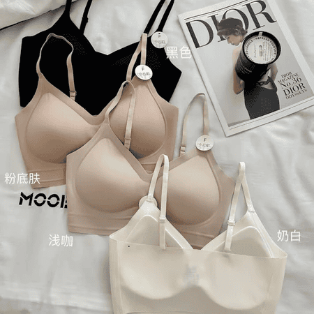 Áo Ngực Nữ Chất Su Trơn Với Dây Đeo VAI Mỏng - hình 2