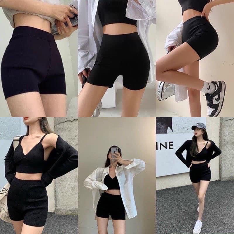 Quần Biker Short Dáng Ngắn Nâng Mông Mùa Hè - hình 2