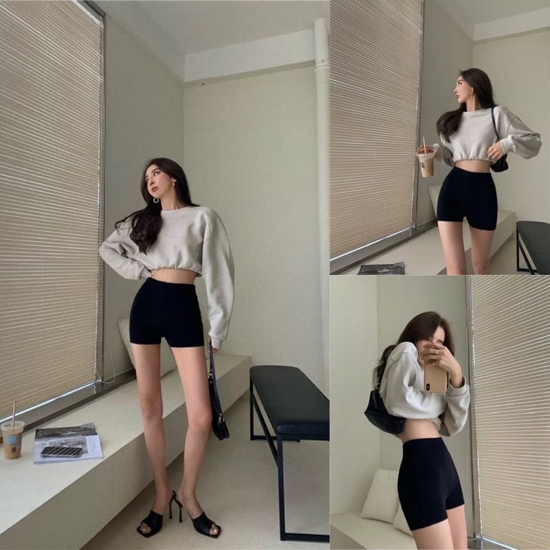 Quần Biker Short Dáng Ngắn Nâng Mông Mùa Hè - hình 3