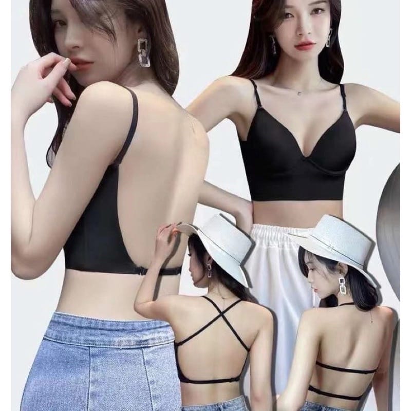 Áo Lót Su Khoét Lưng Sâu Có Gọng Nâng Ngực Có Mút Mặc Nhiều Kiểu Hot Hit - hình 3